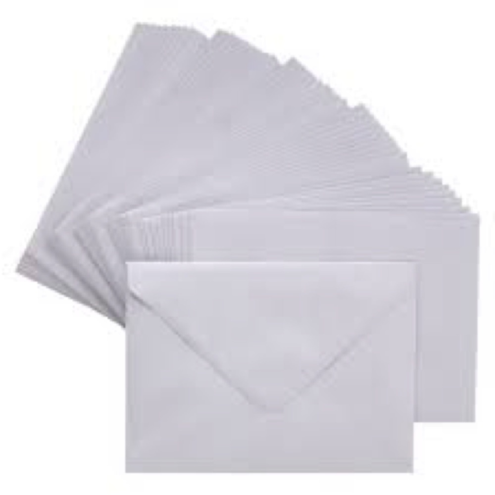 NEW. A7 size invitation envelopes. Pack of 50. Light gray color. New in box